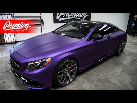 Watch Us Vinyl Wrap This Car! Mercedes Benz S63 AMG