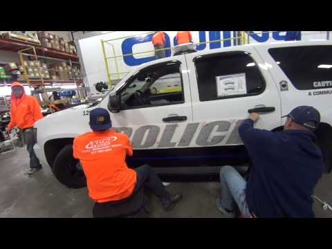 Vehicle Graphics Installation: Plainfield Police Department