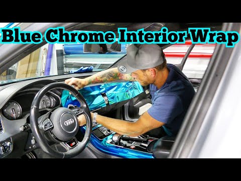 Difficult – Interior Vinyl Wrap In Light Blue Chrome (Audi S8)